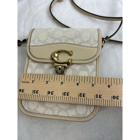 Coach Signature Women's Style B2257 Bag Beige Crossbody - Picture 3 of 16
